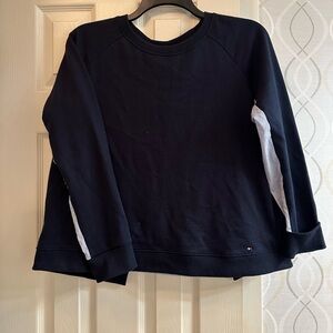 Tommy Hilfiger Navy and White Knit Top
